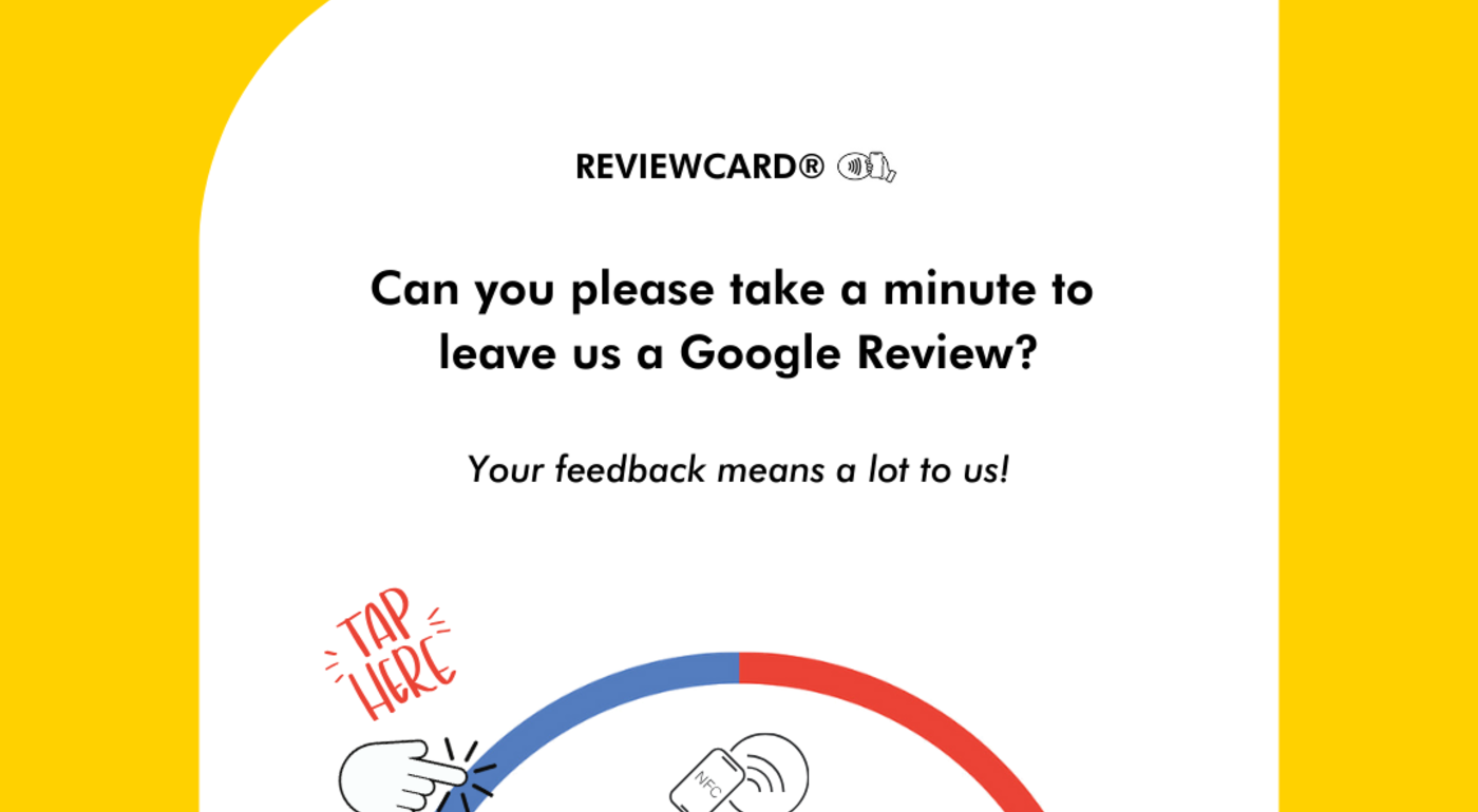 1 Google Reviewcard® Hotel Door Hanger